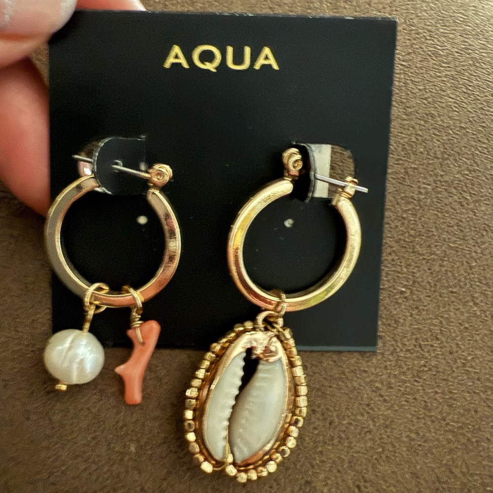 Aqua Earrings- brand new